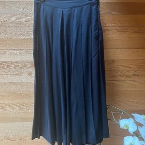 Steven Alan Navy Blue Pleated Wide Leg Cropped Pant -Size 2